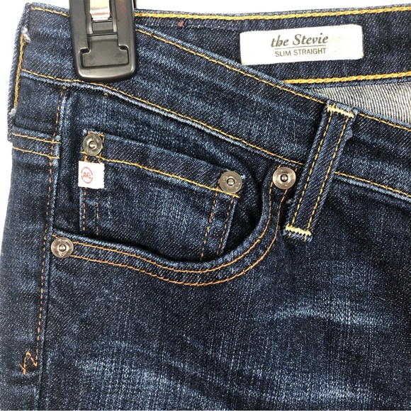 AG Adriano Goldschmied The Stevie Slim Straight Jeans Size 27R - Picture 10 of 10